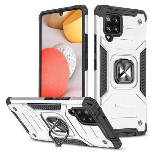 Wozinsky Ring Armor Case Kickstand Tough Rugged Cover for Samsung Galaxy A42 5G silver, Wozinsky 5907769316470 5907769316470