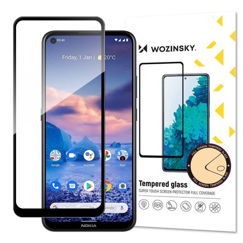 Wozinsky Tempered Glass Full Glue Super Tough Screen Protector Full Coveraged with Frame Case Friendly for Nokia 5.4 black, Wozinsky 5907769316418 5907769316418