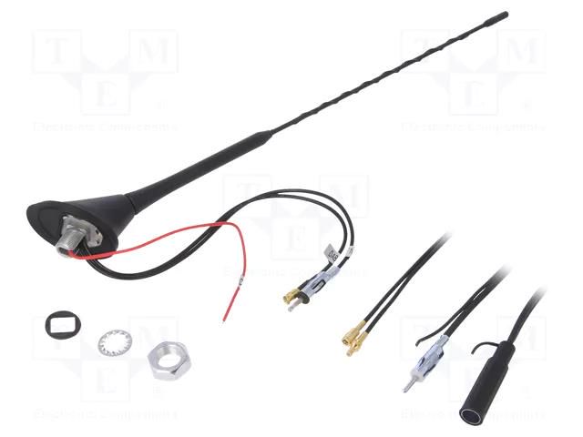 Antenna; car top; 0.41m; 25dBi; AM,DAB,FM; universal; 5m; black PER.PIC. A00022.C