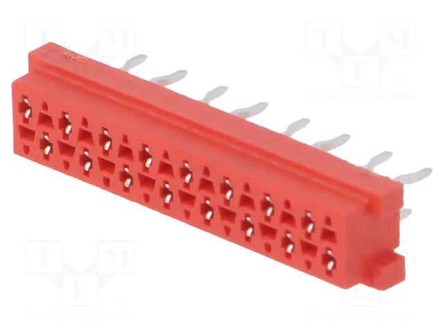 Connector: Micro-MaTch; socket; female; PIN: 16; straight; THT; 2x8 TE Connectivity 8-215079-6