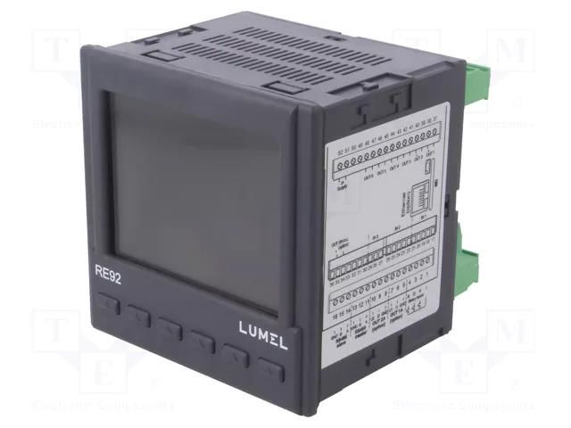 Module: dual channel regulator; SPST-NO; IN 3: 0/4÷20mA; on panel LUMEL RE92-1101000M0