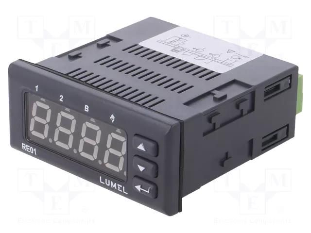 Module: regulator; Pt100; temperature; SPDT; OUT 2: SPST-NO; RE01 LUMEL RE01-100M0