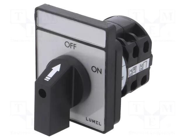 Switch: cam switch; Stabl.pos: 2; 16A; OFF-ON; for building in LUMEL PKT3-C60L3XXOFA000