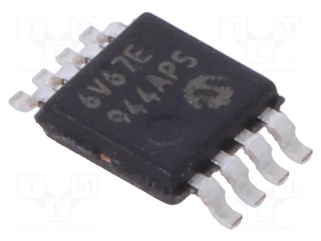IC: operational amplifier; 1MHz; Ch: 2; MSOP8; 1.8÷5.5VDC; tube MICROCHIP TECHNOLOGY MCP6V67-E/MS