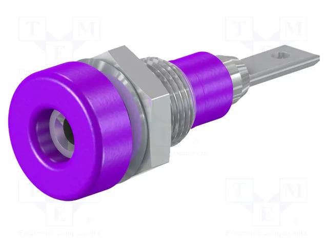 Connector: 2mm banana; socket; 10A; 23mm; violet; insulated; 60VDC STÄUBLI LB-I2R-26