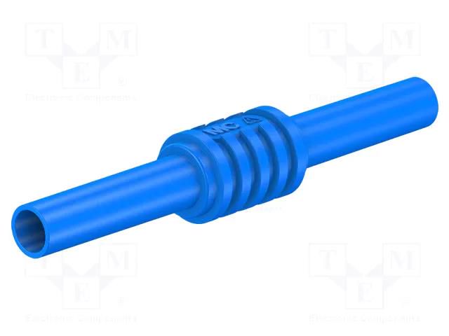 Connector: 4mm banana; adapter,socket; 32A; 1kV; 62.5mm; blue STÄUBLI XHK-23