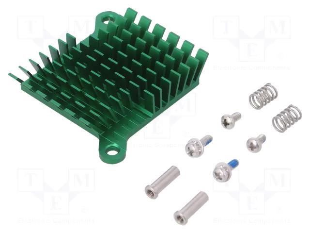 Heatsink: extruded; grilled; BGA; green; L: 40mm; W: 38mm; H: 10mm Advanced Thermal Solutions ATS-1038-C3-R0