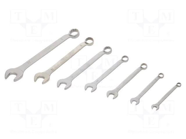 Wrench-set; bent,combination spanner; 7pcs. BAHCO SA.1952M/7T