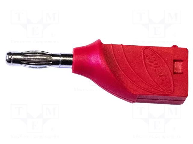 Connector: 4mm banana; plug; 15A; 1kVDC; red; non-insulated MUELLER ELECTRIC BU-16-2