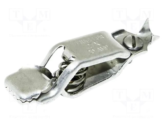 Crocodile clip; 20A; Grip capac: max.16mm; Overall len: 62mm MUELLER ELECTRIC BU-27X