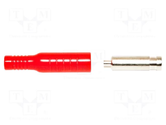 Connector: 4mm banana; socket; 15A; 5kVDC; red; nickel plated MUELLER ELECTRIC BU-P5167-2