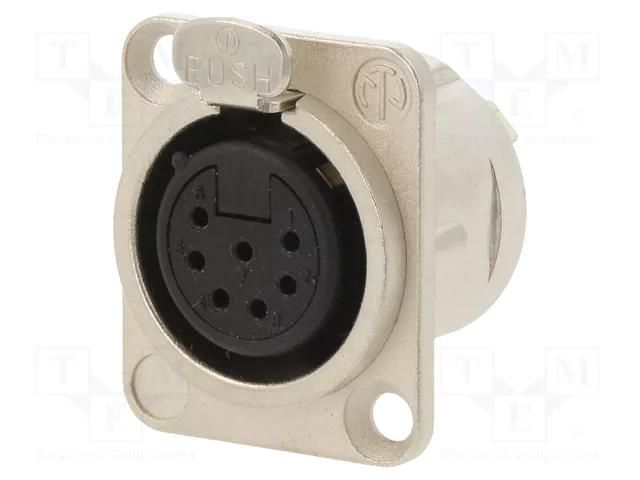 Connector: XLR; socket; female; PIN: 7; soldering; silver; 5A; 1mm2 NEUTRIK NTR-NC7FDL1