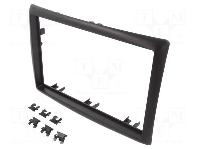 Radio frame; Renault; 2 DIN; black 4CARMEDIA RAM-40.235.1