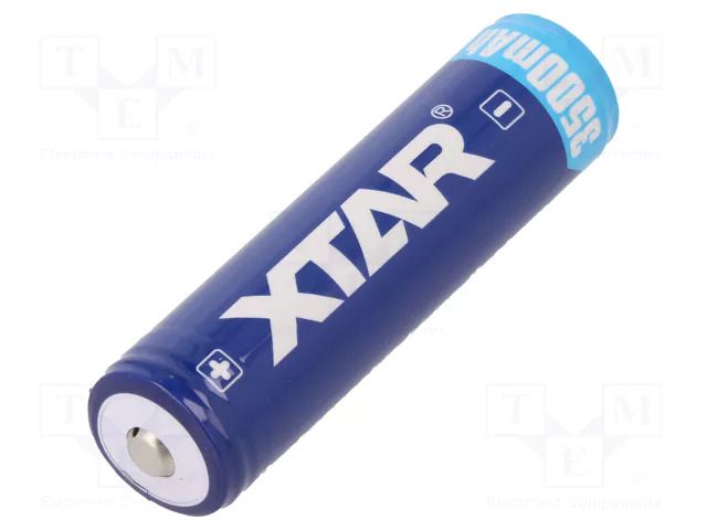 Re-battery: Li-Ion; 18650,MR18650; 3.7V; 3500mAh; Ø18.6x70mm; 10A XTAR ACCU-18650-3.5-10A