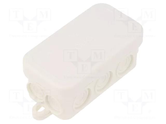 Enclosure: junction box; X: 43mm; Y: 80mm; Z: 36mm; polyetylene; IP55 OBO BETTERMANN OBO-2000005