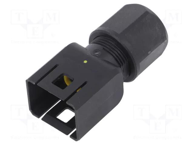 Enclosure: for HDC connectors; Han® 1A; for cable; straight HARTING 09100000400