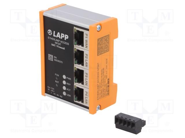 Modbus gateway; managed; Number of ports: 4; 18÷30VDC; RJ45; IP20 LAPP 21700141