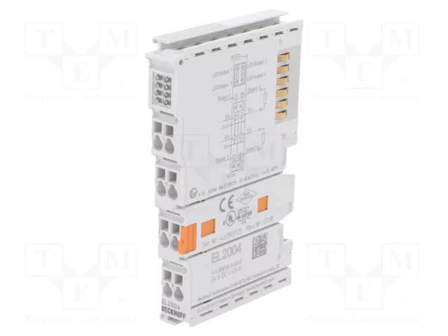 Industrial module: digital output; -25÷60°C; IP20; 24VDC; OUT: 4 Beckhoff Automation EL2004