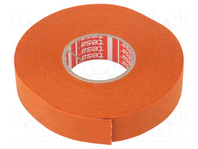 Tape: textile; W: 19mm; L: 25m; Thk: 0.26mm; Automotive; acrylic; 40% TESA TESA-51036-19/25OR