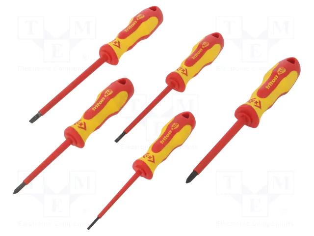 Kit: screwdrivers; insulated; 1kVAC; Phillips,slot; 5pcs. C.K CK-T4728