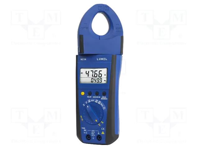 Meter: power; pincers type; LED; True RMS; I AC: 400A; VAC: 999.9V LUMEL NC14-100P1