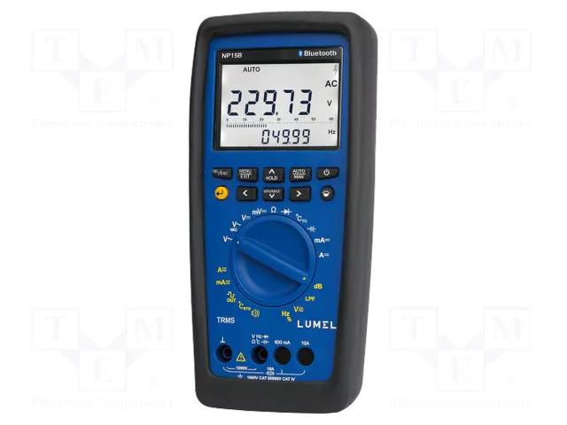 Digital multimeter; Bluetooth; LCD; 4x/s; True RMS; 10÷1MHz; NP15B LUMEL NP15B-600P1