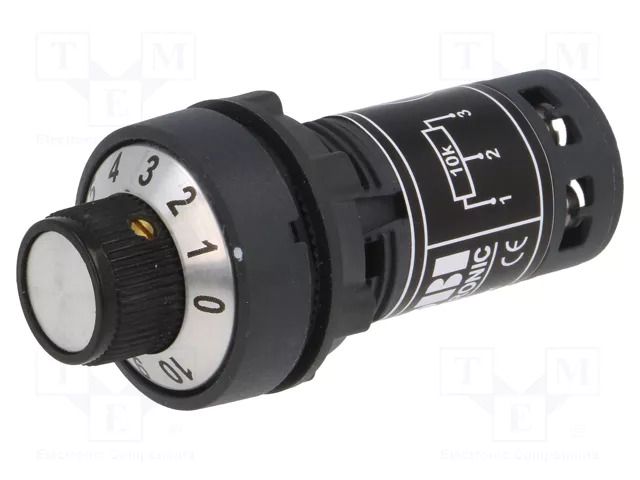 Potentiometer; 22mm; CM22; -25÷70°C; Ø22.5mm; IP65; 10kΩ COBI ELECTRONIC CM22-R10K