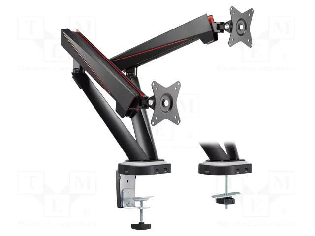 Monitor holder; 8kg; 17÷32"; Arm len: 480mm; for two monitors LOGILINK BP0092