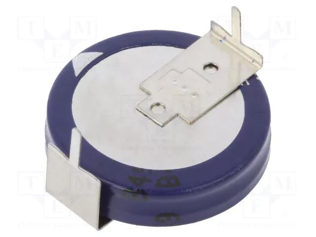 Supercapacitor; THT; 1.5F; 5.5VDC; -20÷80%; Ø19x6.7mm; 30Ω; KR EATON ELECTRONICS KR-5R5H155-R