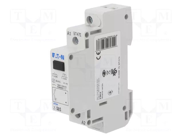 Relay: installation; bistable,impulse; NO; Ucoil: 8VAC; Z-S; 16A EATON ELECTRIC Z-S8/S