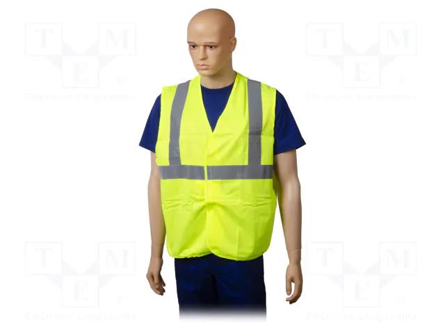 Reflection waistcoat; Size: XXXL; yellow; Mounting: bur DELTA PLUS DEL-GILP4JAXX