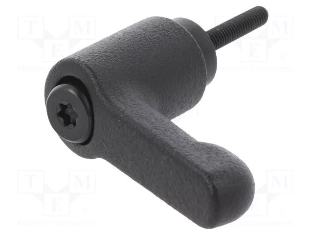 Lever; adjustable; Thread len: 8mm; Lever length: 30mm; Body: black ELESA+GANTER GN300-30-M3-8-SW