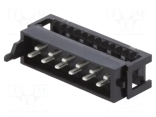 Connector: Micro-MaTch; plug; male; PIN: 12; IDC; for ribbon cable TE Connectivity 1-2178712-2/C