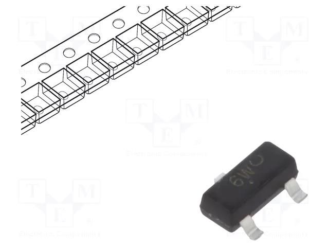 Transistor: P-JFET; unipolar; 7mA; 0.225W; SOT23; Igt: 50mA ONSEMI MMBFJ175LT1G