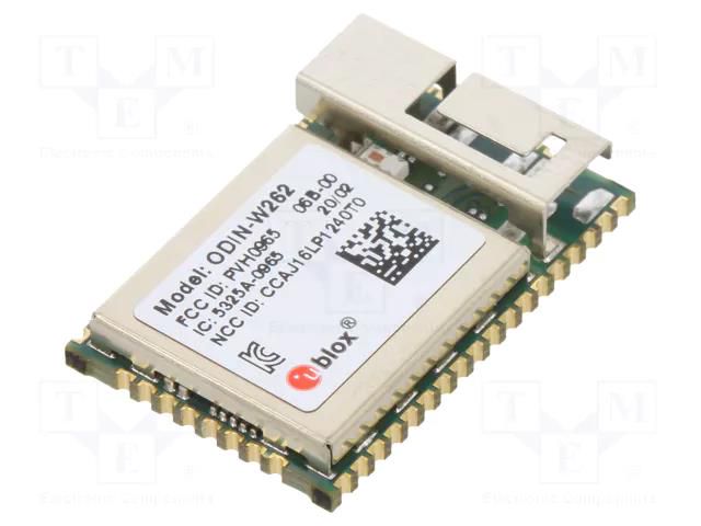 Module: IoT; Bluetooth: BLE; 14dBm; WiFi; Range: 300m; SMD; 150Mbps u-blox ODIN-W262-06B