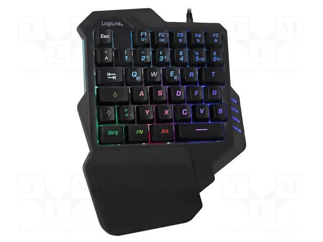 Keyboard; black; USB; wired; 1.5m LOGILINK ID0181