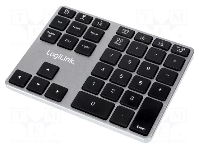 Keyboard; black; wireless; 10m; Bluetooth: 3.0 EDR; Charger: No LOGILINK ID0187