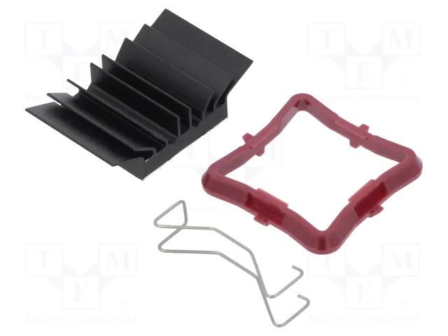Heatsink: extruded; grilled; BGA; black; L: 23mm; W: 23mm; H: 9.5mm Advanced Thermal Solutions ATS-51230D-C1-R0