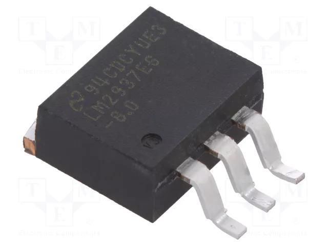 IC: voltage regulator; LDO,fixed; 8V; 0.5A; TO263; SMD; tube; Ch: 1 TEXAS INSTRUMENTS LM2937ES-8.0/NOPB