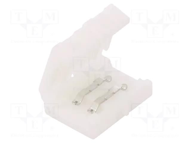 Connector: for LED stripes; for 8mm stripes; terminal; PIN: 2 LUCKYLIGHT 8MMBB-2