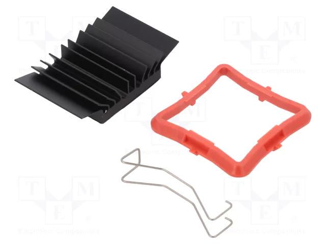 Heatsink: extruded; grilled; BGA; black; L: 27mm; W: 27mm; H: 9.5mm Advanced Thermal Solutions ATS-51270D-C1-R0