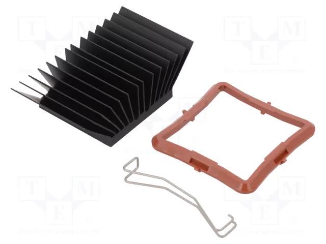 Heatsink: extruded; grilled; BGA; black; L: 37.5mm; W: 37.5mm Advanced Thermal Solutions ATS-51375R-C1-R0