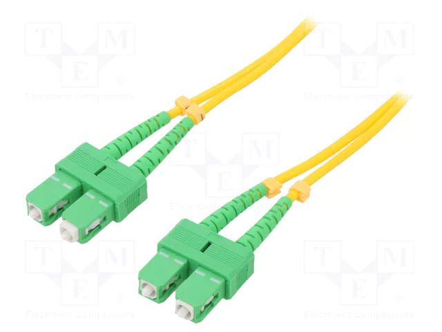 Fiber patch cord; SC/APC,both sides; 1.5m; LSZH; yellow QOLTEC QOLTEC-54365