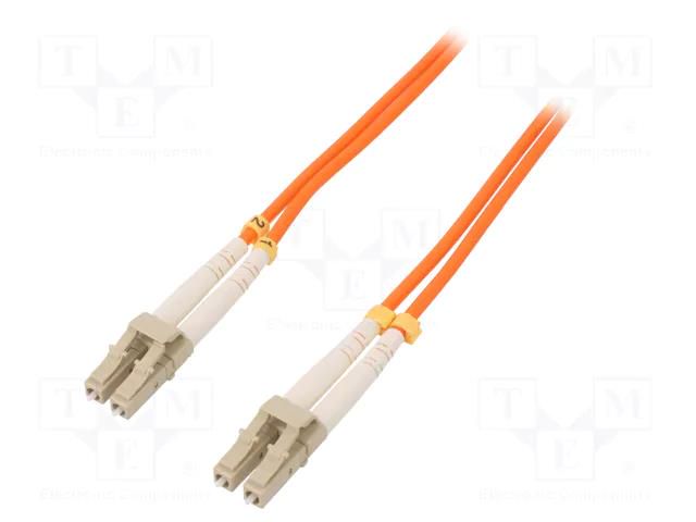 Fiber patch cord; OM2; LC/UPC,both sides; 15m; LSZH; orange QOLTEC QOLTEC-54028