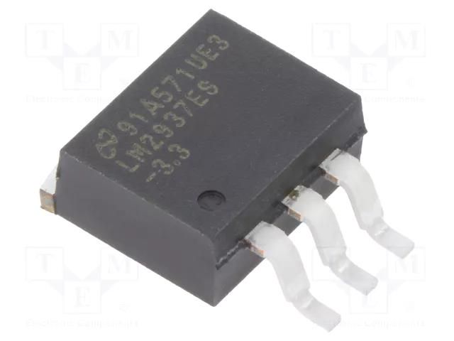 IC: voltage regulator; LDO,fixed; 3.3V; 0.5A; TO263; SMD; LM2937 TEXAS INSTRUMENTS LM2937ES-3.3/NOPB