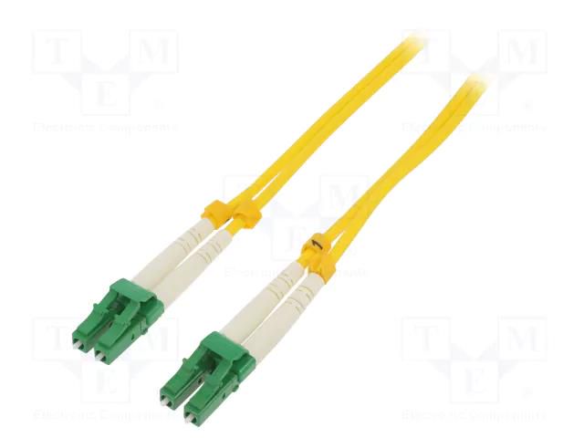 Fiber patch cord; LC/APC,both sides; 1m; Optical fiber: 9/125um QOLTEC QOLTEC-54018