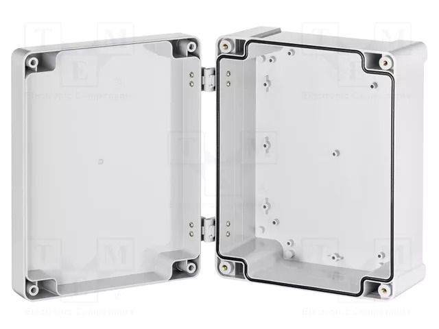Enclosure: multipurpose; X: 190mm; Y: 240mm; Z: 105mm; ZP; light grey KRADEX ZP240190105-SET-1