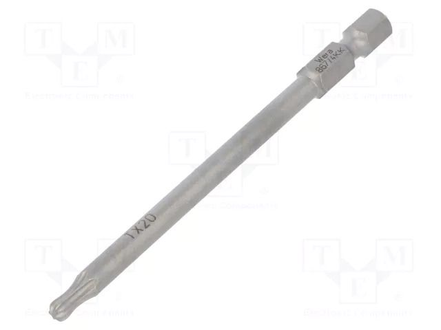 Screwdriver bit; spherical,Torx®; TX20; 1/4"; Overall len: 89mm WERA WERA.05059702001
