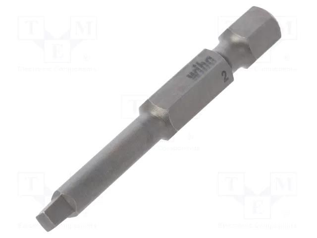 Screwdriver bit; square; #2; Overall len: 50mm; PROFESSIONAL WIHA WIHA.06638