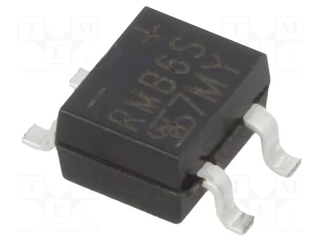 Bridge rectifier: single-phase; Urmax: 600V; If: 0.8A; Ifsm: 30A TAIWAN SEMICONDUCTOR RMB6S-TSC